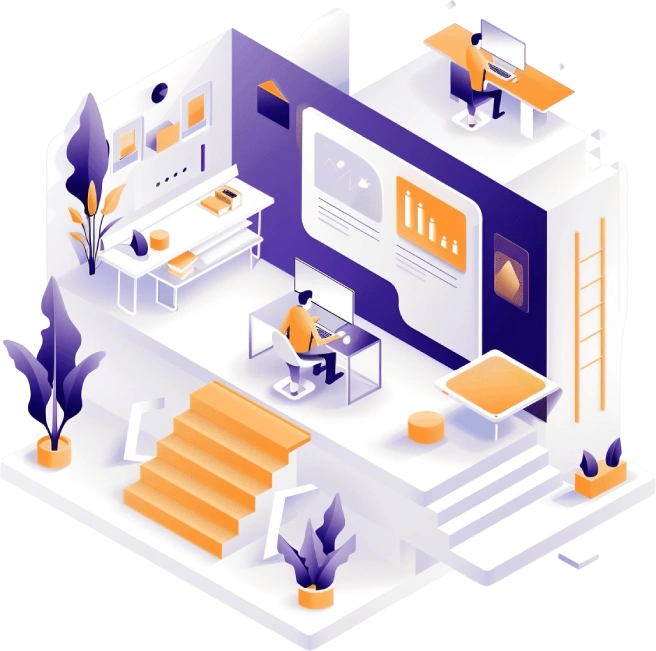 Blogging isometric image